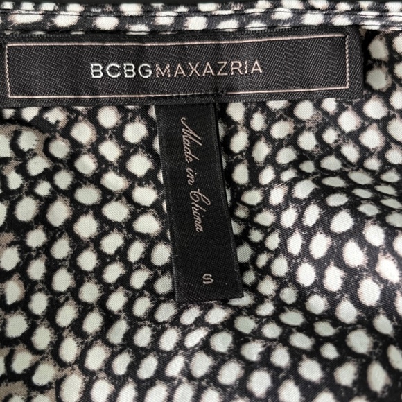 BCBG MaxAzria Black/White Polkadot Belted Short Romper/Jumpsuit S - Picture 3 of 14